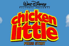 Chicken Little title screen for GameBoy Advance